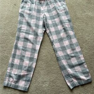 Roots Gray and Pink Plaid lounge pyjama Pants